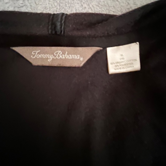 Tommy Bahama Women Velour Hoodie Jacket Full Zip Black Size XL - Picture 4 of 8